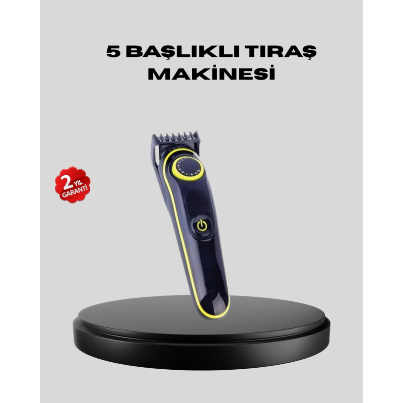 5 Başlıklı Şarjlı Tıraş Makinesi – Saç, Sakal, Burun Ve Vücut İçin Çok Fonksiyonlu Bakım Seti 5 Başlıklı Şarjlı Tıraş Makinesi – Saç, Sakal, Burun Ve Vücut İçin Çok Fonksiyonlu Bakım Seti