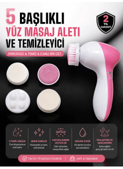 5 Fonksiyonlu Kablosuz Yüz Temizleme Cihazı İle Derinlemesine Cilt Bakımı