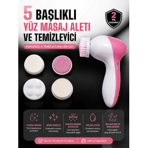 5 Fonksiyonlu Kablosuz Yüz Temizleme Cihazı İle Derinlemesine Cilt Bakımı