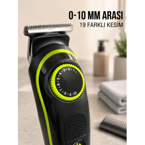 5i 1 Arada Erkek Tıraş Makinesi Hassas Kesim Sıfır Tıraş Ve Sakal Bakım Seti