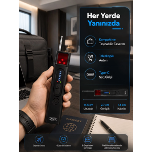 5 Kademeli Hassasiyet Ayarlı Kablosuz Sinyal Dedektörü