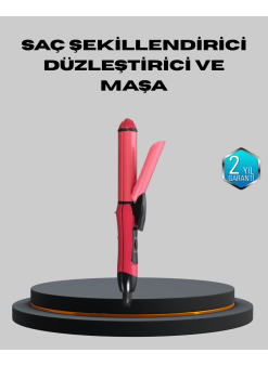 5 Kademeli Seramik Saç Düzleştirici – Düz Ve Kıvırcık Mod, 26 Mm Plaka, Profesyonel Saç Şekillendirme