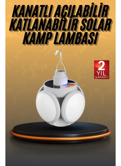 5 Kanatlı Bahçe Aydınlatma Led Askılı Solar Güneş Enerji Usb Sarjlı