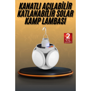 5 Kanatlı Bahçe Aydınlatma Led Askılı Solar Güneş Enerji Usb Sarjlı