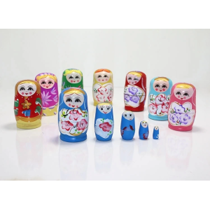5'li Ahşap Matruşka Alk1204