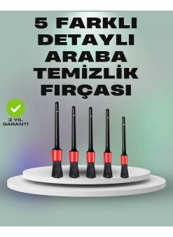 5'li Araç Temizlik Fırça Seti-detaylı Temizlik İçin Çok Amaçlı Fırçalar