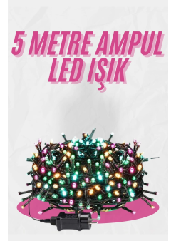 5 Metre Ampul Led Işık Renkli Rgb Çok Renkli Led Aydınlatma