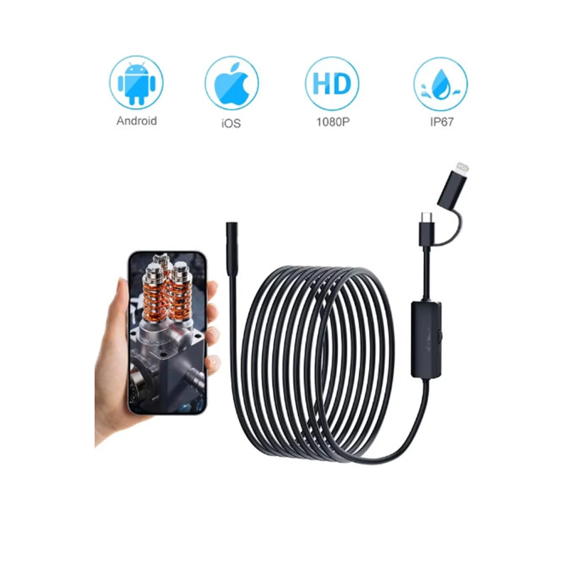 5 Metre Endoskop Yılan Video Kamera Ios Ve Android Uyumlu Led’li 8 Mm Sert Kablo 2mp 5 Metre Endoskop Yılan Video Kamera Ios Ve Android Uyumlu Led’li 8 Mm Sert Kablo 2mp