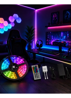 5 Metre Rgb Led Şerit Kumandalı 5050 Renk Değiştiren Led Strip