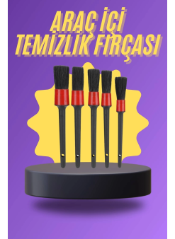 5 Parça Araç İçi Temizlik Fırçası Araç İçi-dışı Temizleme Fırça Seti