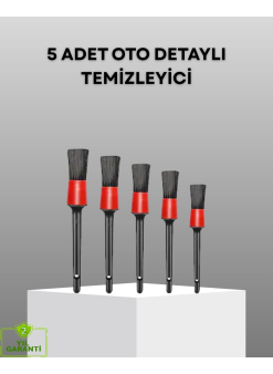 5 Parça Detay Temizlik Fırçası Seti Jant Motor Havalandırma İç Dış Temizlik