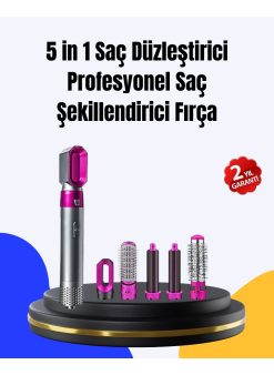 5 Parça Saç Şekillendirme Seti Düzleştirme Dalga Ve Bukle Yapma
