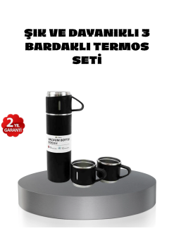 500 Ml Paslanmaz Çelik Termos Seti – Sızdırmaz, Vakumlu, Isı Koruma Özellikli, Taşınabilir Termos