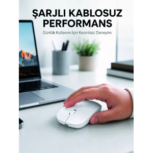 5000 Dpı Bluetooth Kablosuz Mouse Hafif Ergonomik Sessiz Wireless Fare