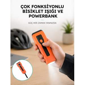 5000 Mah Bataryalı Bisiklet Farı Cob Çakar Çok Fonksiyonlu Yeni Nesil