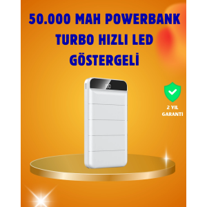 50000mah Led Göstergeli Taşınabilir Şarj Cihazı