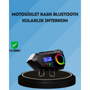 500mah Bataryalı Bluetooth 5.4  İnterkom Led Ekranlı Fm Destekli
