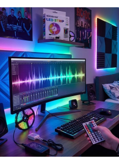 5050 Rgb Led Şerit 5 Metre Uzaktan Kumandalı Ortam Aydınlatma Led