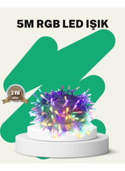 50’li Led Şeffaf Kablolu 5 M Aydınlatma Işık Süsleme Led