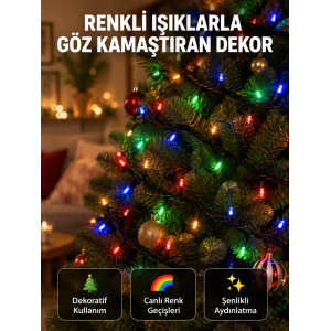 50’li Led Şeffaf Kablolu 5 M Aydınlatma Işık Süsleme Led Yeni Nesil