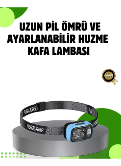 53 Modlu Süper Parlak Led Kafa Lambası Type C Şarjlı Güç Göstergeli