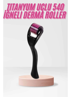 540 Iğneli Derma Roller 1mm Titanyum Uçlu Saç Kaş Serum Kullanımına Uygun