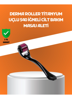 540 İğneli Titanyum Dermaroller Profesyonel Ev Tipi Cilt Yenileme Aparatı