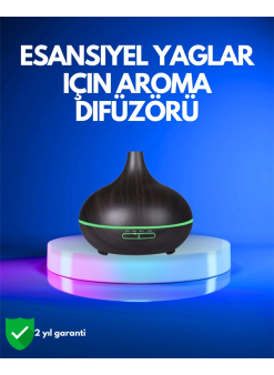 550 Ml Kapasiteli Ultrasonik Difüzör – Yağsız Nemlendirici Kullanımıyla Uyumlu