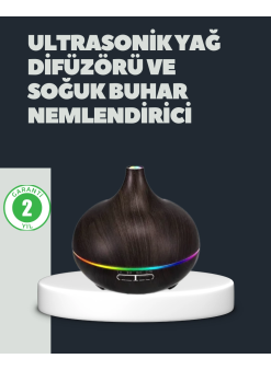 550ml Ultrasonik Hava Nemlendirici Ve Aromaterapi Difüzörü