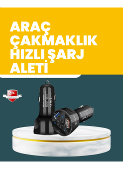 55w Hızlı Şarj Araç Çakmaklık Adaptörü Qc 3.0 Pd