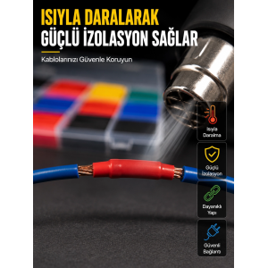 560 Makaron Seti Elektrik Ve Elektronik Kablo İzolasyon Tamir Seti