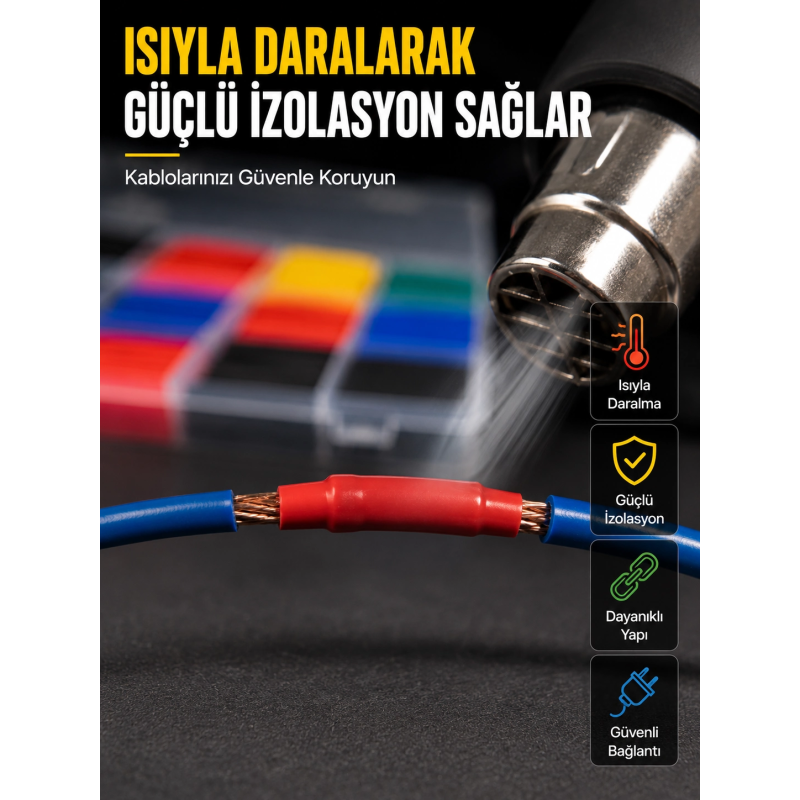 560 Makaron Seti Elektrik Ve Elektronik Kablo İzolasyon Tamir Seti 560 Makaron Seti Elektrik Ve Elektronik Kablo İzolasyon Tamir Seti