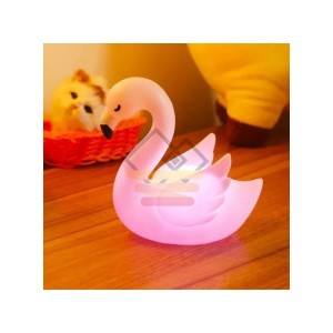 Dekoratif Pembe Led Işıklı Silikon Flamingo Gece Lambası