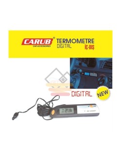 Carub Dijital Araba İç Dış Ölçüm Aleti Termometre