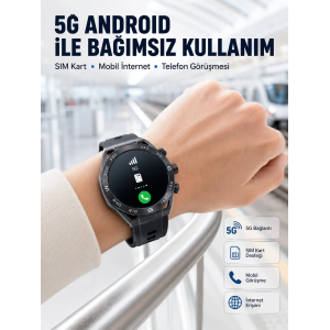 5g Android Akıllı Saat Amoled Ekran Sım Kart Destekli Kameralı