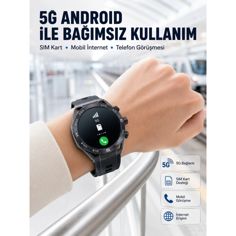 5g Android Akıllı Saat Amoled Ekran Sım Kart Destekli Kameralı 5g Android Akıllı Saat Amoled Ekran Sım Kart Destekli Kameralı