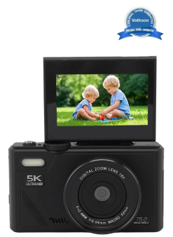 5k 75mp Hd Dijital Kamera 18x Dijital Zoom, Flaşlı,3.0 İnç Ekranlı Fotoğraf Makinesi