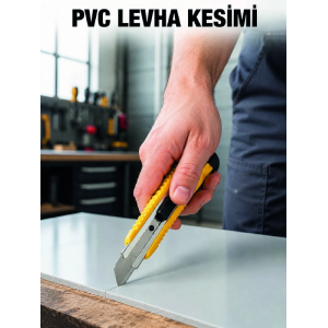 5’li Profesyonel Metal Falçata Seti Ergonomik Saplı Çok Amaçlı Kesici Maket Bıçağı