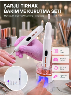 6 Değiştirilebilir Başlık İle Çok Amaçlı Tırnak Bakım Seti