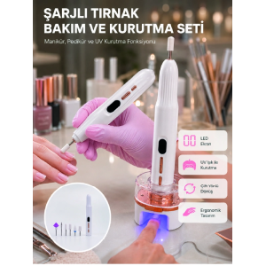 6 Değiştirilebilir Başlık İle Çok Amaçlı Tırnak Bakım Seti