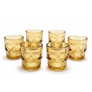 6'lı Kurukafa Cam Shot Bardağı Alk2160