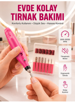 6 Uçlu Elektrikli Manikür Pedikür Seti Yeni Nesil