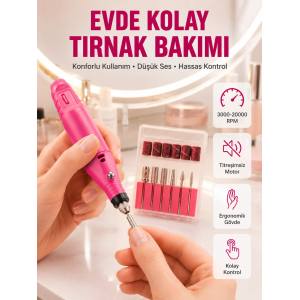 6 Uçlu Elektrikli Manikür Pedikür Seti Yeni Nesil