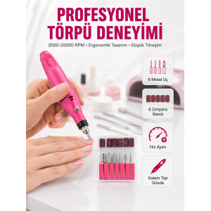 6 Uçlu Elektrikli Manikür Pedikür Seti Yeni Nesil