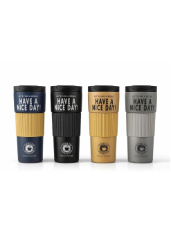 600 Ml Have A Nice Day" 600 Ml Çift Katmanlı Paslanmaz Çelik Termos Mug Alk4624