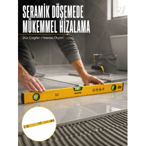 600 Mm Su Terazisi Sarı Dayanıklı Gövde Hassas Ölçüm Yeni Nesil