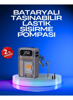 6000mah Bataryalı Led Ekranlı Akıllı Hava Kompresörü