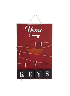 Dekoratif Home Keys Ahşap Resimlik Ve Notluk (kırmızı)