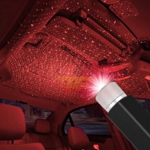 Kırmızı Ayak Altı Tavan Led Araç İçi Aydınlatma Oto Araba İç Disko Ayarlanır Usb Lamba Işık