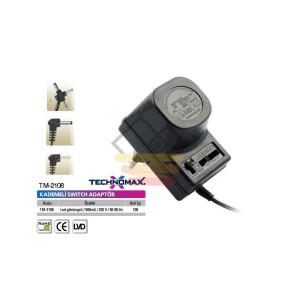 Technomax Tm-2108 Adaptör 12v 500 Ma Kademeli Switch